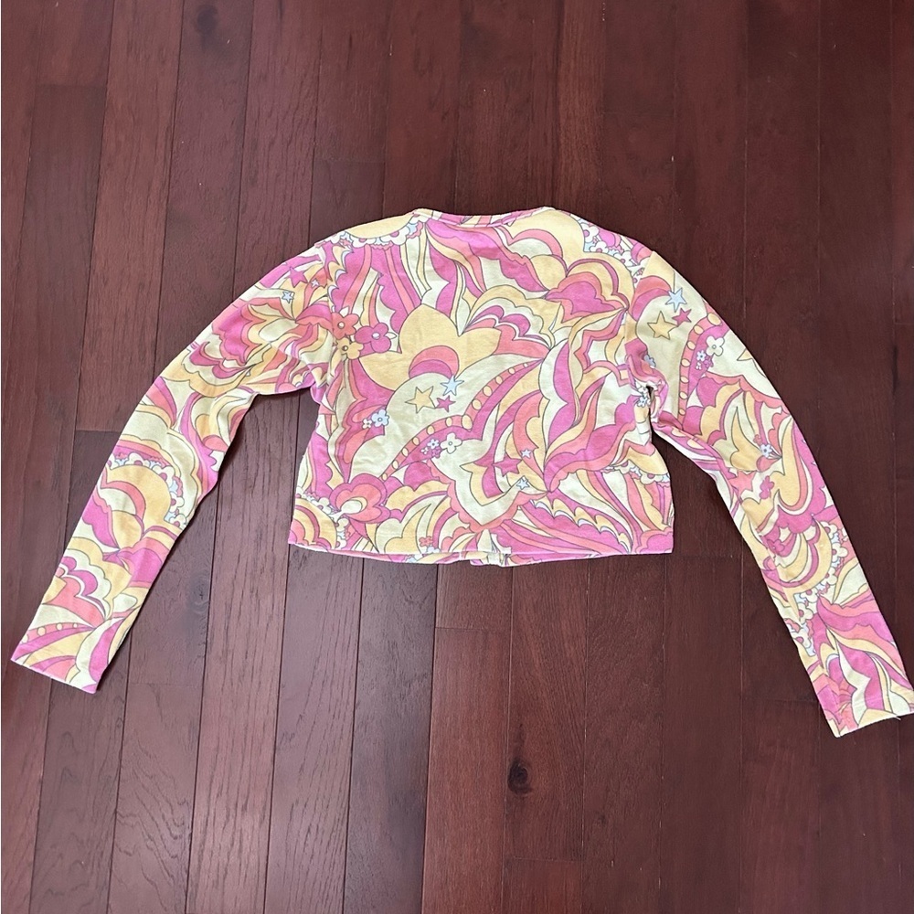 Frankie's Bikinis Top and Button Down Mini Cardigan Size S Bright Multi Color - Picture 12 of 14